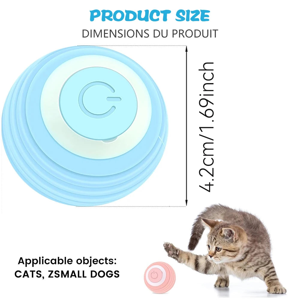 Engaging Smart Cat Toy Ball - Interactive Electric Rolling Ball for Cats - Fun and Active Playtime Accessories